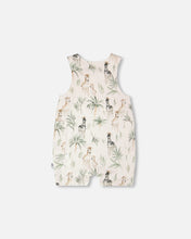 Load image into Gallery viewer, Deux Par Deux Jungle Print Shortie Playsuit