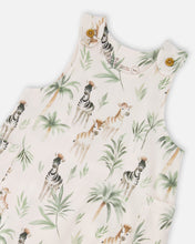 Load image into Gallery viewer, Deux Par Deux Jungle Print Shortie Playsuit