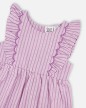Load image into Gallery viewer, Deux Par Deux Lilac Stripe Dress
