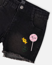 Load image into Gallery viewer, Deux Par Deux Black Denim Shorts
