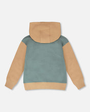 Load image into Gallery viewer, Deux Par Deux Colorblock Zip Hoodie