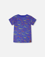 Load image into Gallery viewer, Deux Par Deux Smiley Print Tee