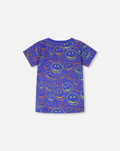 Load image into Gallery viewer, Deux Par Deux Smiley Print Tee