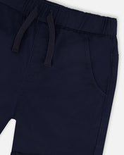Load image into Gallery viewer, Deux Par Deux Stretch Twill Short Navy