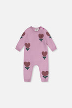 Load image into Gallery viewer, Deux Par Deux Intarsia Knit Playsuit Lavender