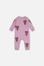 Load image into Gallery viewer, Deux Par Deux Intarsia Knit Playsuit Lavender