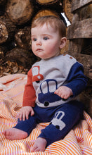Load image into Gallery viewer, Deux Par Deux Cars Print Intarsia Knit Top and Pant