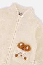 Load image into Gallery viewer, Deux Par Deux Sherpa Baby Jacket with Bunny Pocket
