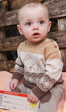Load image into Gallery viewer, Deux Par Deux Porcupine Print Knit Top and Pant Apple Cinnamon