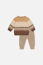 Load image into Gallery viewer, Deux Par Deux Porcupine Print Knit Top and Pant Apple Cinnamon