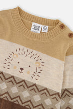 Load image into Gallery viewer, Deux Par Deux Porcupine Print Knit Top and Pant Apple Cinnamon