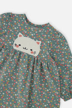 Load image into Gallery viewer, Deux Par Deux Sherpa Cat Floral Dress