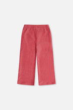 Load image into Gallery viewer, Deux Par Deux Velour Flare Pant Raspberry