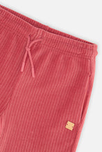 Load image into Gallery viewer, Deux Par Deux Velour Flare Pant Raspberry