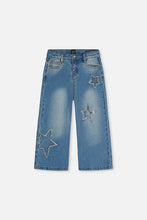 Load image into Gallery viewer, Deux Par Deux Star Embroidered Jeans Navy