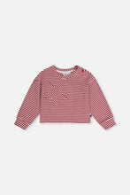 Load image into Gallery viewer, Deux Par Deux Red Stripe Tee