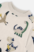 Load image into Gallery viewer, Deux Par Deux Dino Print Fleece Sweatshirt