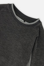 Load image into Gallery viewer, Deux Par Deux Flat Back Rib Sweatshirt Charcoal Mix