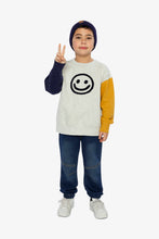 Load image into Gallery viewer, Deux Par Deux Smiley Face Fleece Sweatshirt