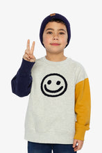 Load image into Gallery viewer, Deux Par Deux Smiley Face Fleece Sweatshirt