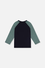 Load image into Gallery viewer, Deux Par Deux Bear Silhouette Raglan Tee