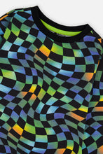 Load image into Gallery viewer, Deux Par Deux Abstract Check Tee