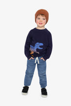 Load image into Gallery viewer, Deux Par Deux Dino Tee Navy
