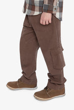 Load image into Gallery viewer, Deux Par Deux Stretch Twill Cargo Pant Brown