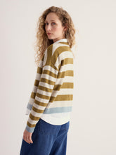 Load image into Gallery viewer, Seasalt Pinwell Lambswool Cardi Bright Stripe Fern Moss