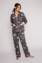 Load image into Gallery viewer, PJ Salvage Flannel Pyjamas Pewter Hearts
