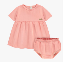 Load image into Gallery viewer, Souris Mini Peach Short Sleeve Dress and Bloomer
