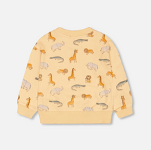 Load image into Gallery viewer, Deux Par Deux French Terry Sweatshirt Jungle Animal
