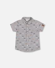 Load image into Gallery viewer, Deux Par Deux Bicycle Print Chambray Shirt
