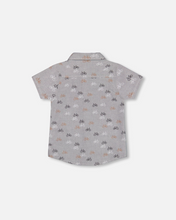 Load image into Gallery viewer, Deux Par Deux Bicycle Print Chambray Shirt
