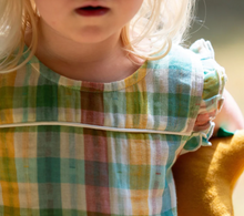 Load image into Gallery viewer, Little Green Radicals Rainbow Frill Summer Playsuit
