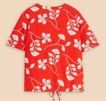 Load image into Gallery viewer, White Stuff UK Ferne Linen Blend Shirt Red Print

