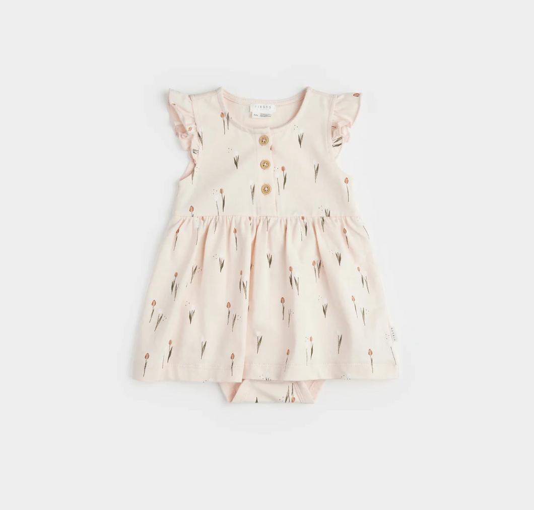Petit Lem Tulip Print Baby Dress