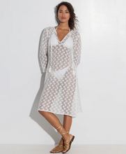 Load image into Gallery viewer, Echo Astrid Longline Lace Dress White
