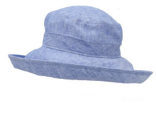 Load image into Gallery viewer, Puffin Gear Womens Sun Hat Linen Chambray Classic
