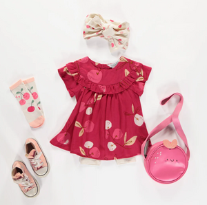 Souris Mini Pink Cherry Baby Dress