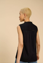 Load image into Gallery viewer, White Stuff UK Arabella Sleeveless Shirt Pure Black
