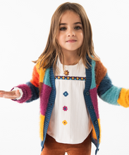 Load image into Gallery viewer, Boboli Patchwork Knit Cardigan