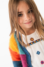 Load image into Gallery viewer, Boboli Patchwork Knit Cardigan