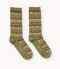 Load image into Gallery viewer, Pokoloko Alpaca Socks Vintage Green