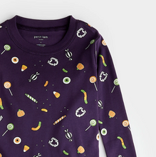 Load image into Gallery viewer, Petit Lem Trick-or-Treat Print Pyjamas Deep Purple