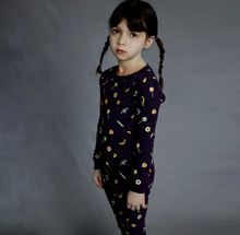 Load image into Gallery viewer, Petit Lem Trick-or-Treat Print Pyjamas Deep Purple