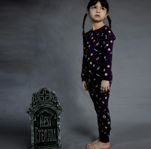 Load image into Gallery viewer, Petit Lem Trick-or-Treat Print Pyjamas Deep Purple