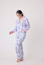 Load image into Gallery viewer, PJ Salvage Flannel Pyjamas Western Wildheart Blue Whisper