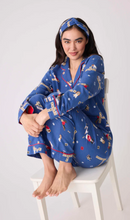 Load image into Gallery viewer, PJ Salvage Flannel Pyjamas Scrabble Dogs Dark Denim