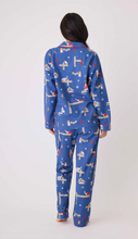 Load image into Gallery viewer, PJ Salvage Flannel Pyjamas Scrabble Dogs Dark Denim
